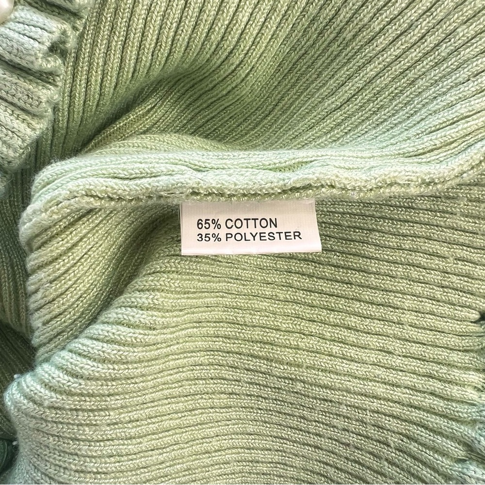 Princess Polly Fairy Core Green Ruffle Hem Feminine Cottage Pearl Top XS Small - Picture 6 of 6